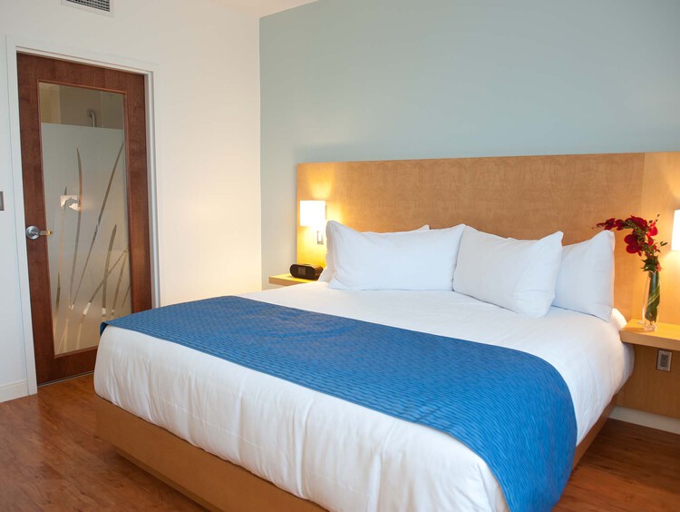 Guest room with a king bed