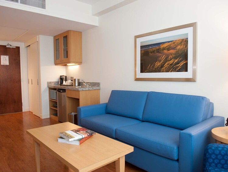 Living room with a sofa and coffee table