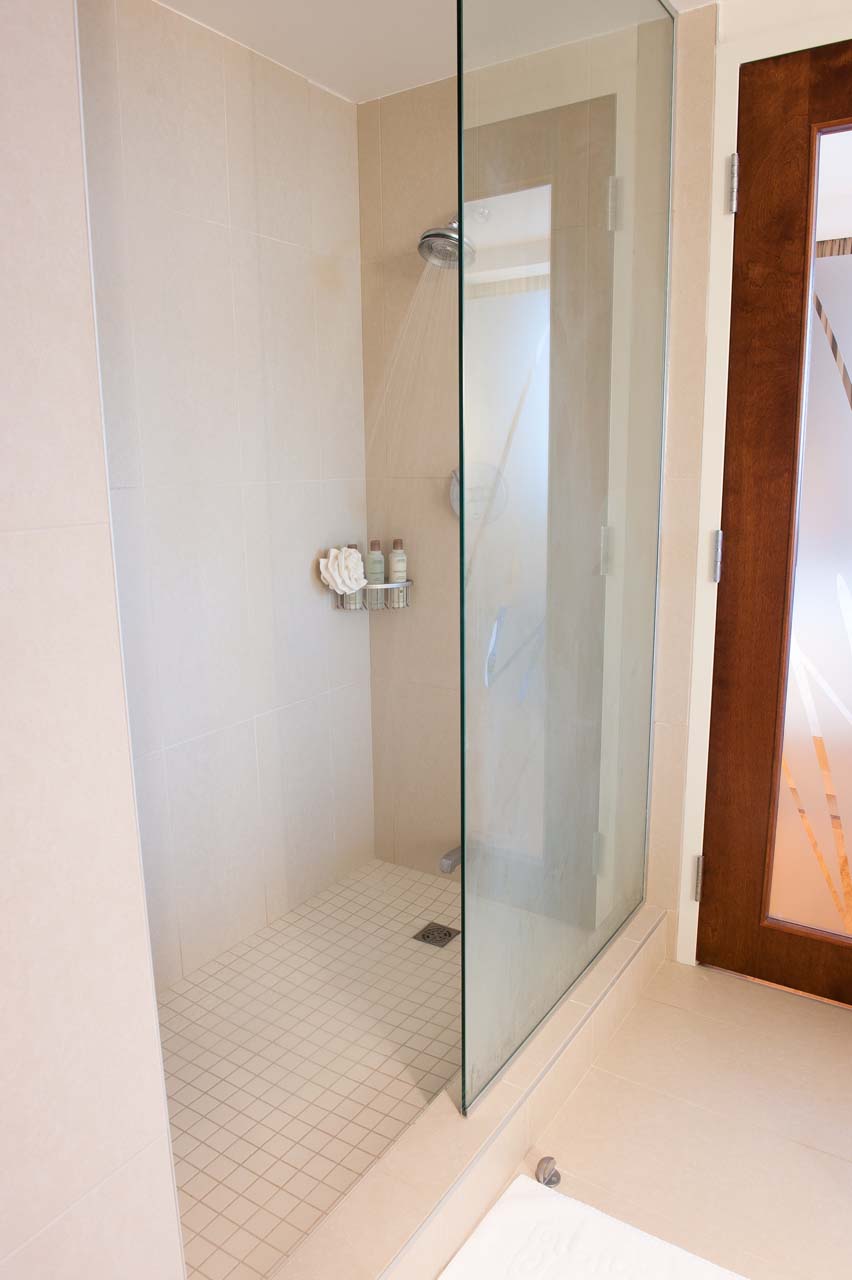 A stand-up shower