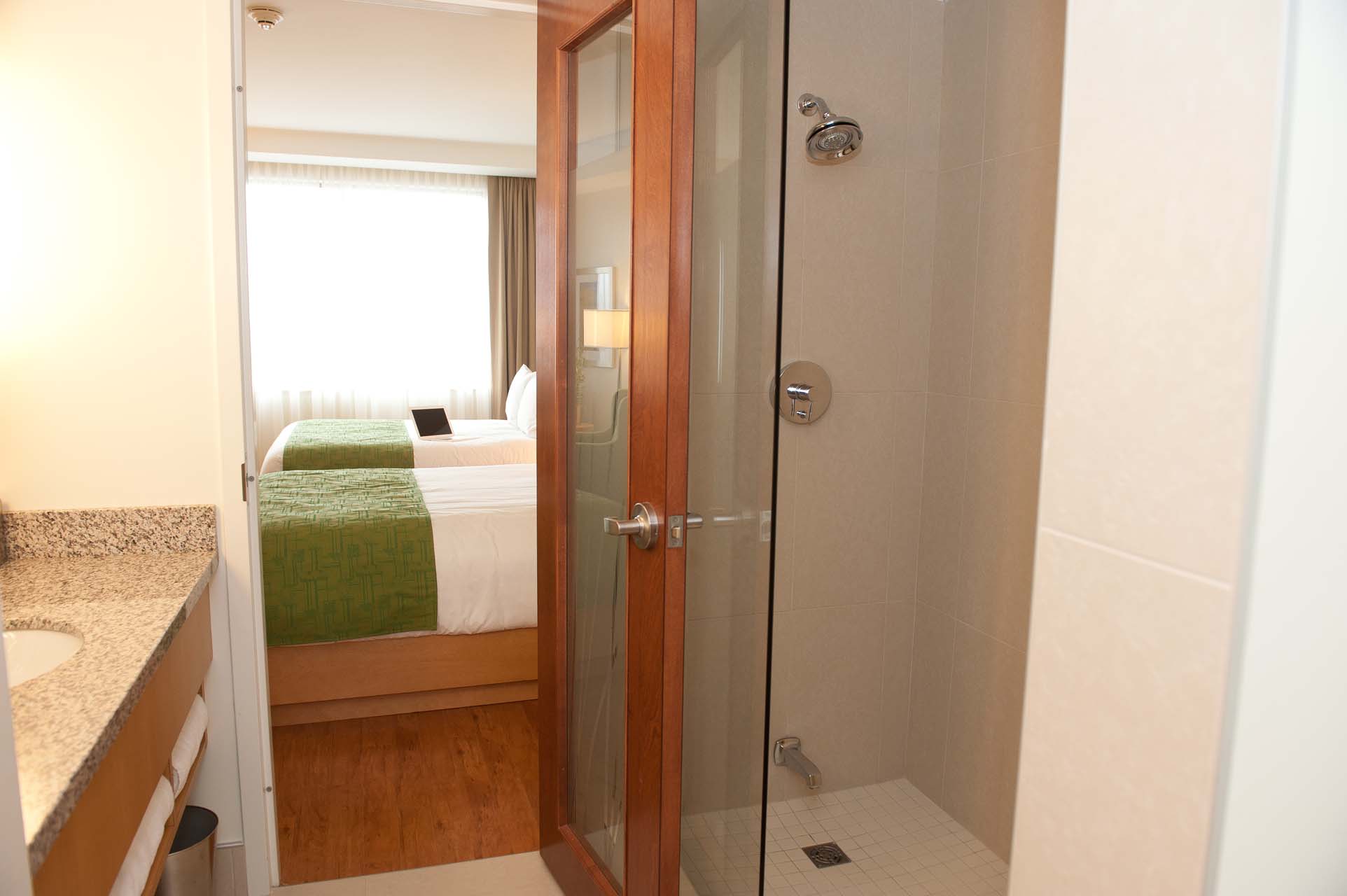 Bathroom entrance and shower