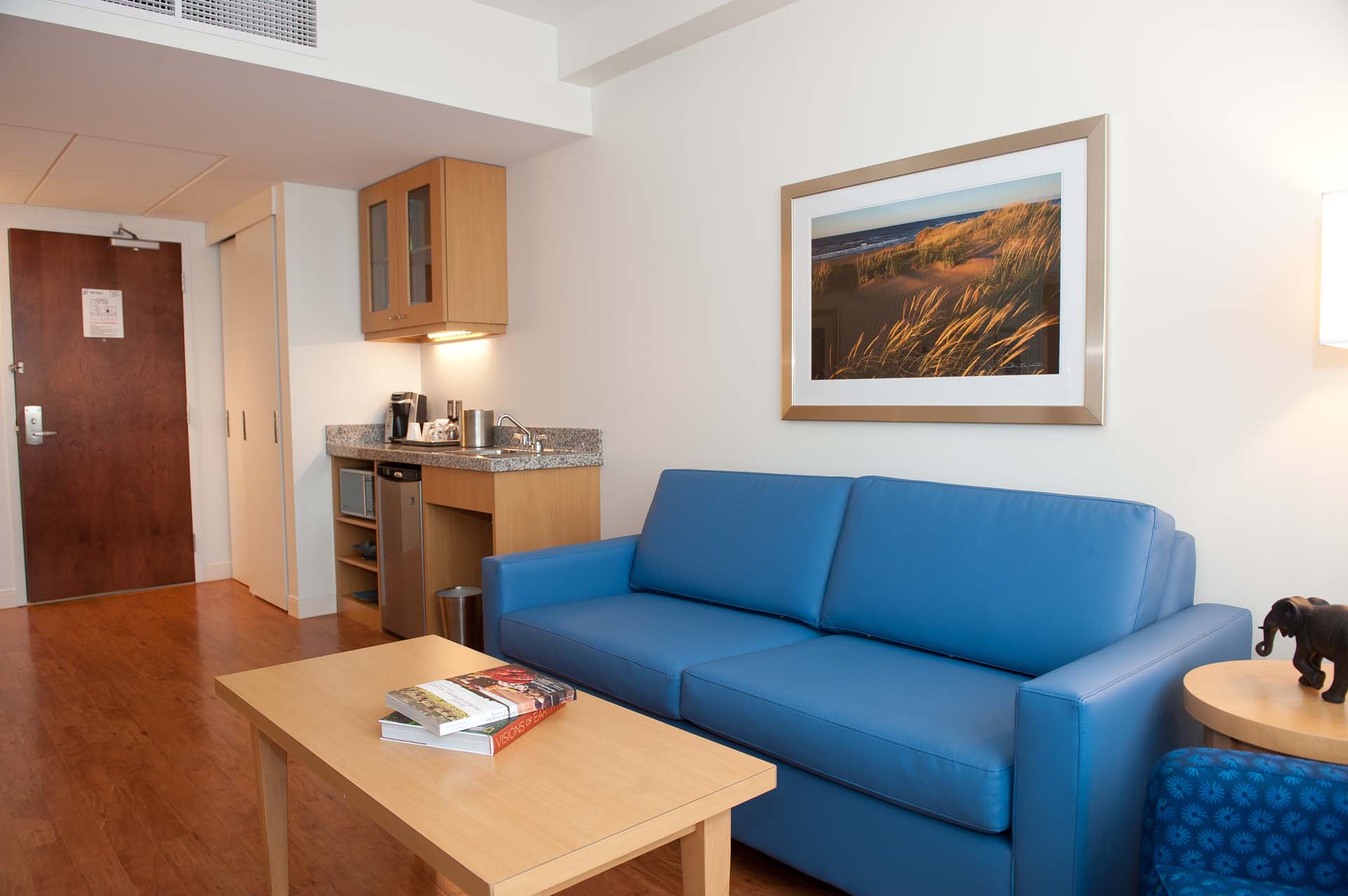 Living room with a sofa and coffee table